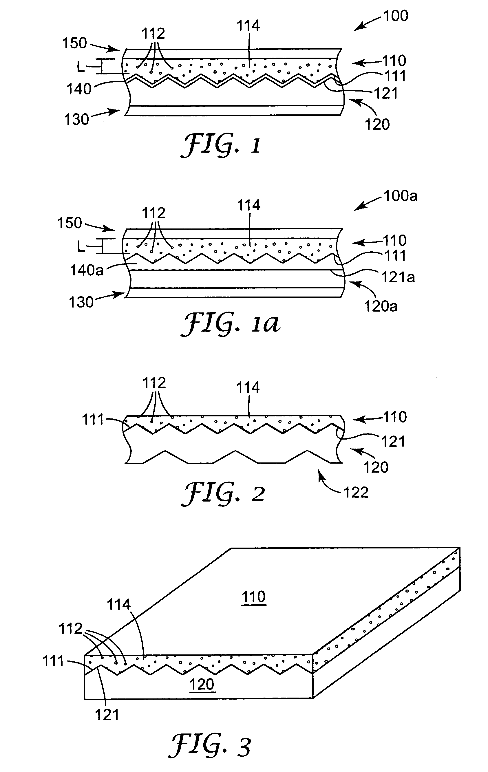 Structured phosphor tape article