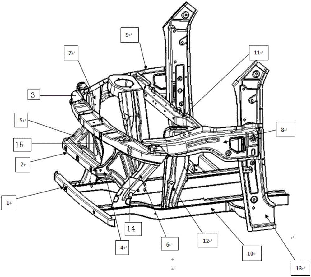 A front cab anti-collision structure of small electric vehicle