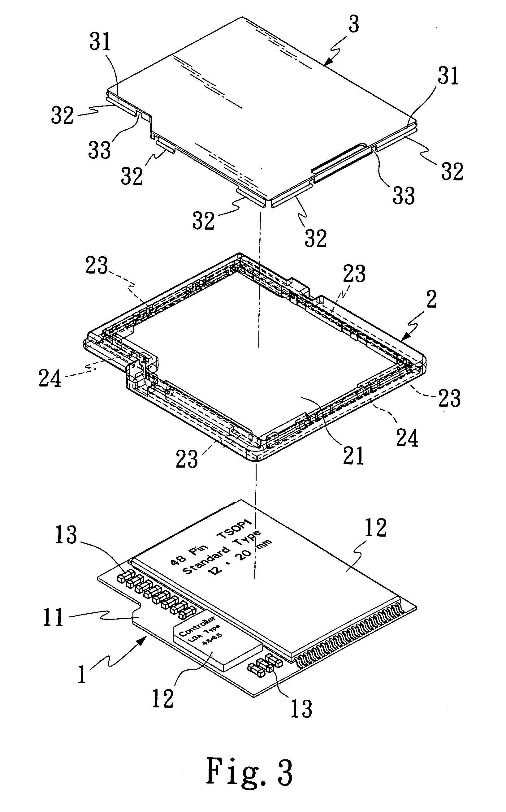 Packaging structure of mini SD memory card