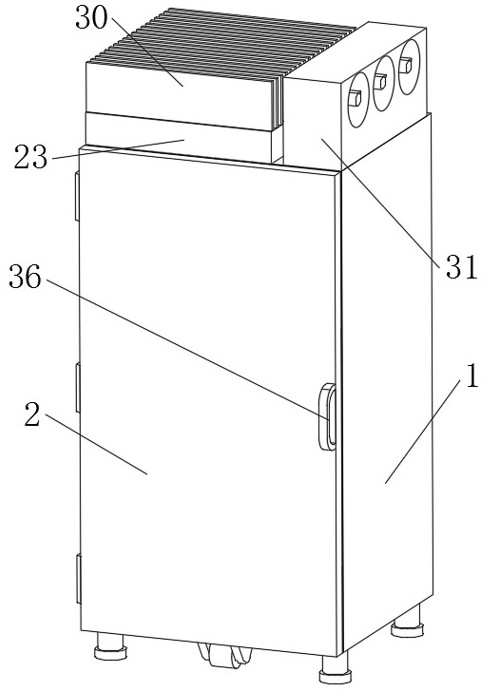 Dustproof network server with high heat dissipation performance