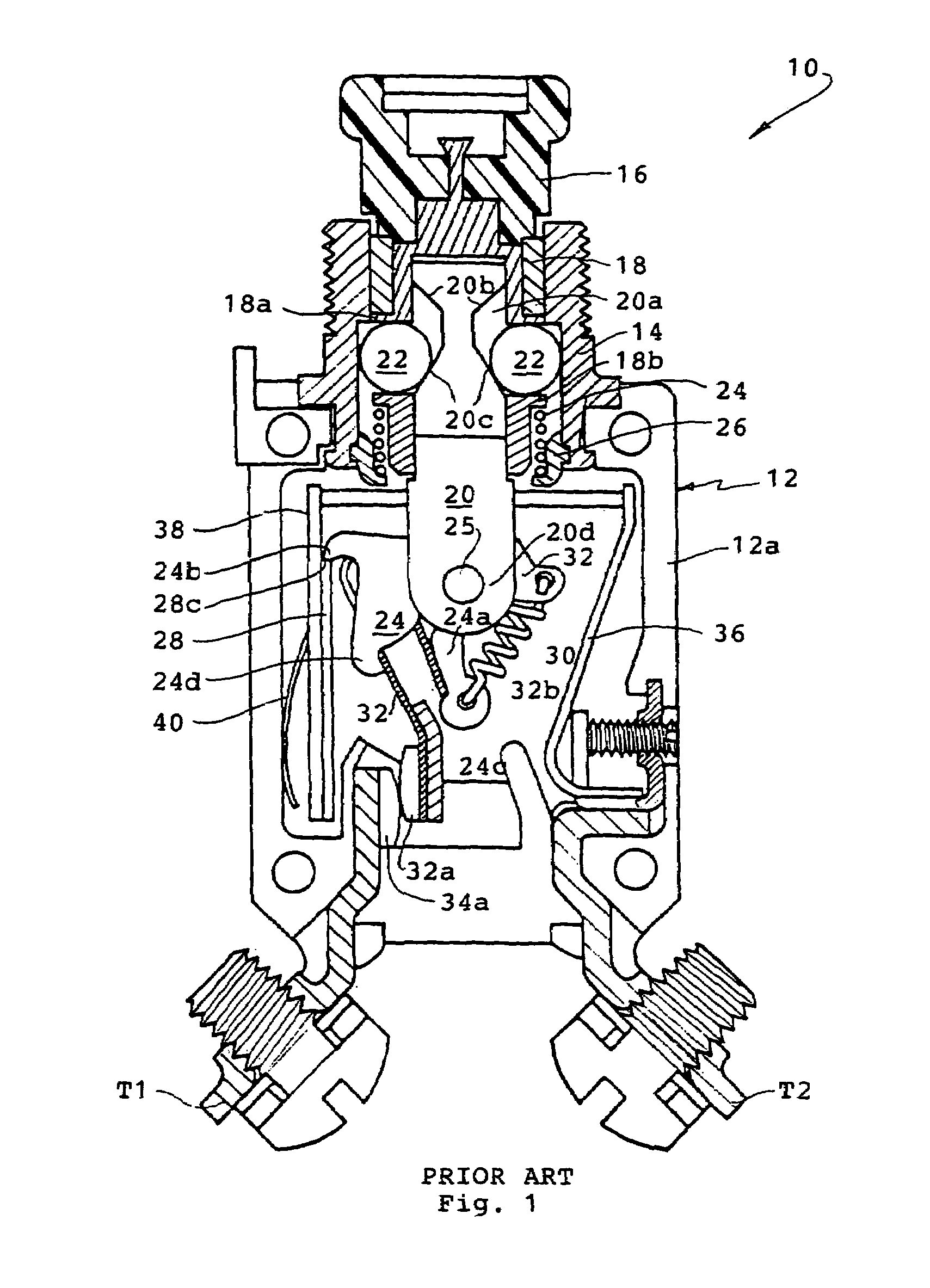 Method for ambient temperature compensating thermostat metal actuated electrical devices having a plurality of current ratings