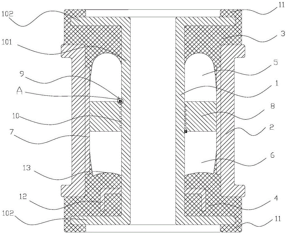 Axial Type Damping Variable Hydraulic Bushing for Automobile Suspension