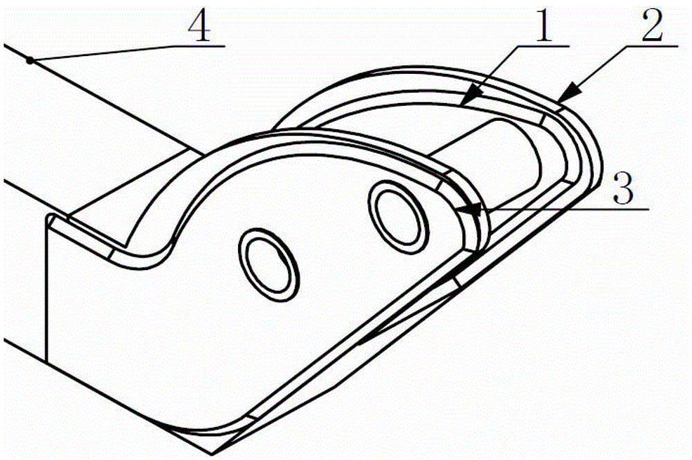 Connection structure of end part of cantilever made of carbon-fiber composite materials