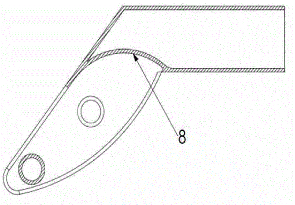 Connection structure of end part of cantilever made of carbon-fiber composite materials