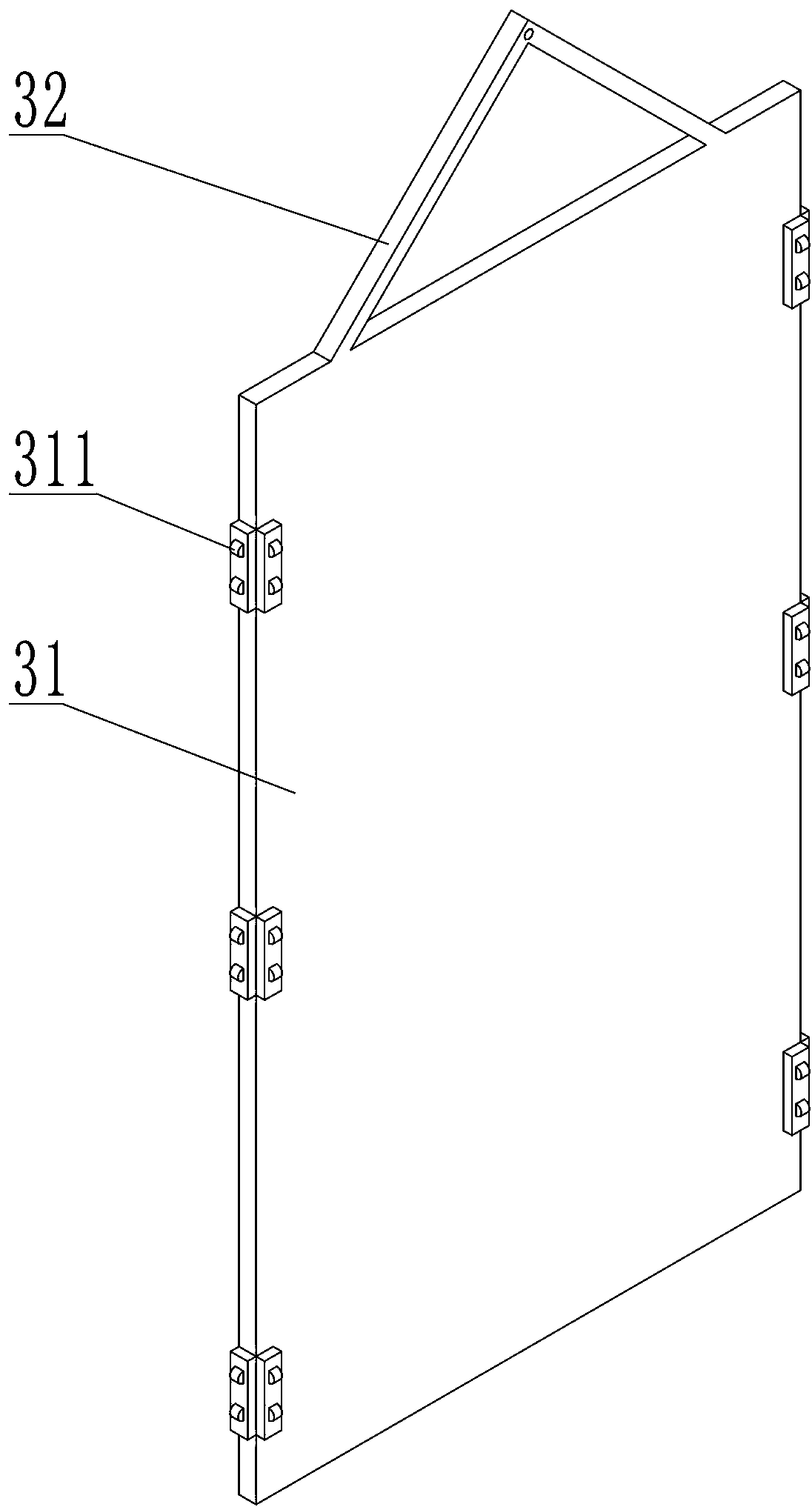 Retaining structure impact load simulation test device and method