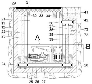 A buried hidden monitoring device for shopping malls