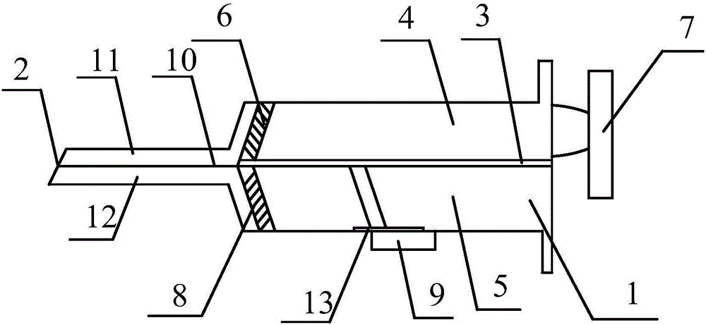 Double-pipe and double-channel syringe and needle