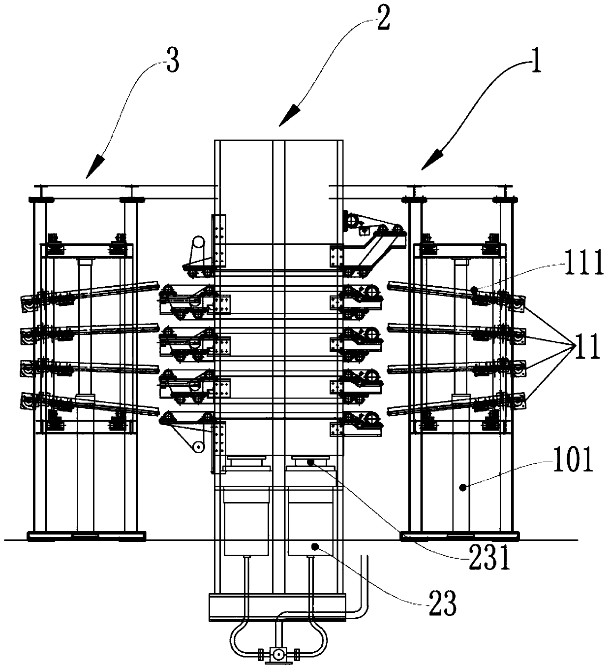 Water pressing system applied to high-density fiberboard