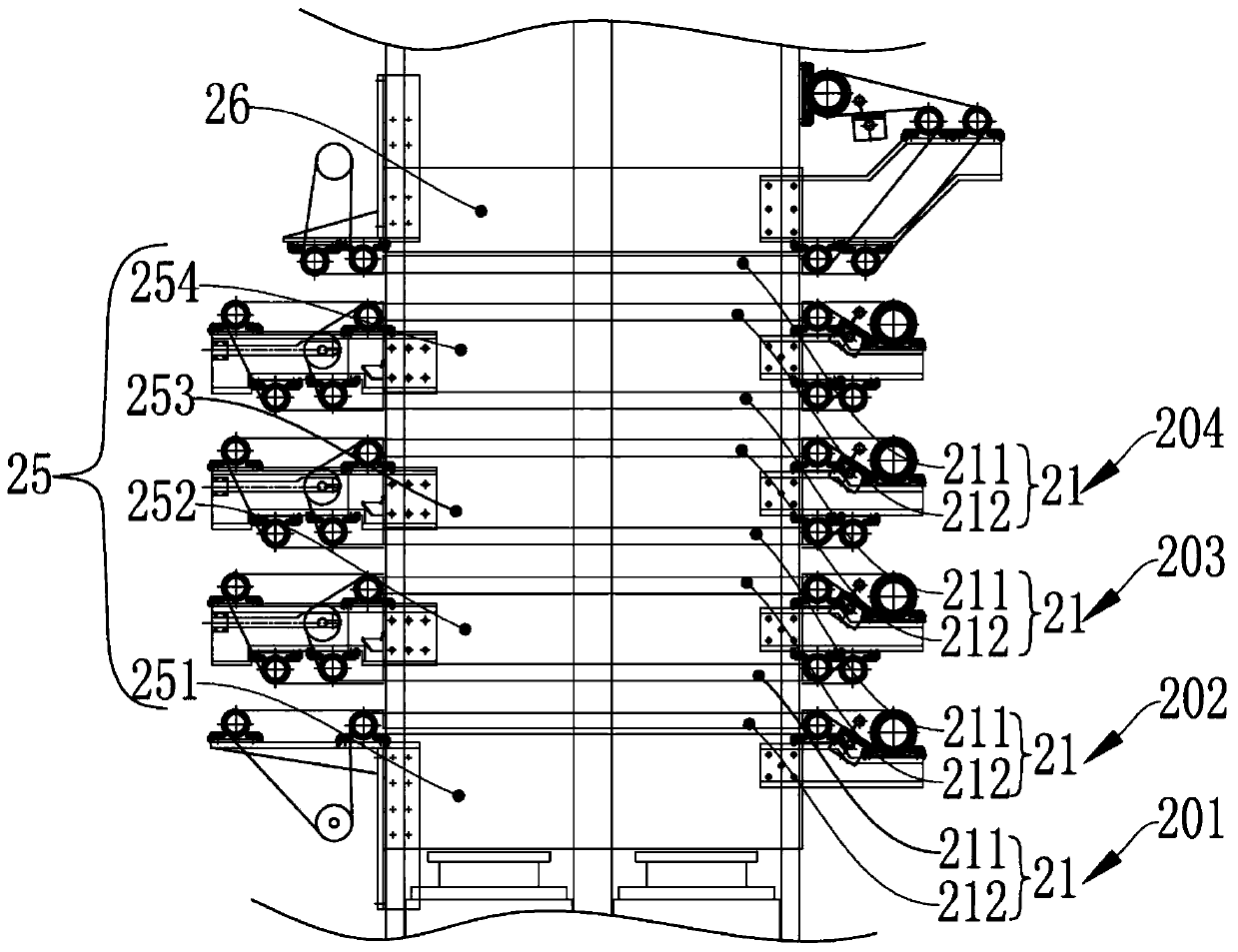 Water pressing system applied to high-density fiberboard