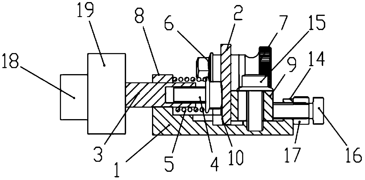 Quick workpiece positioning and clamping device capable of adjusting clamping force