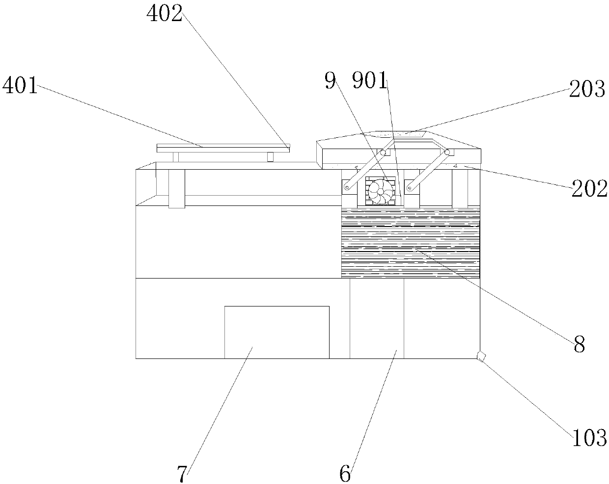 Peculiar smell removal device of packing machine