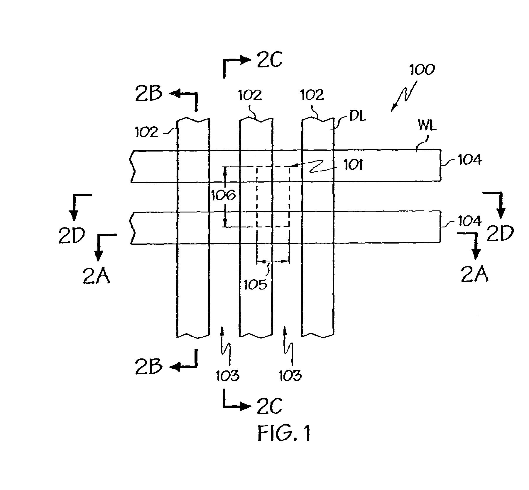 Fabricating a 2F<sup>2 </sup> memory device with a horizontal floating gate