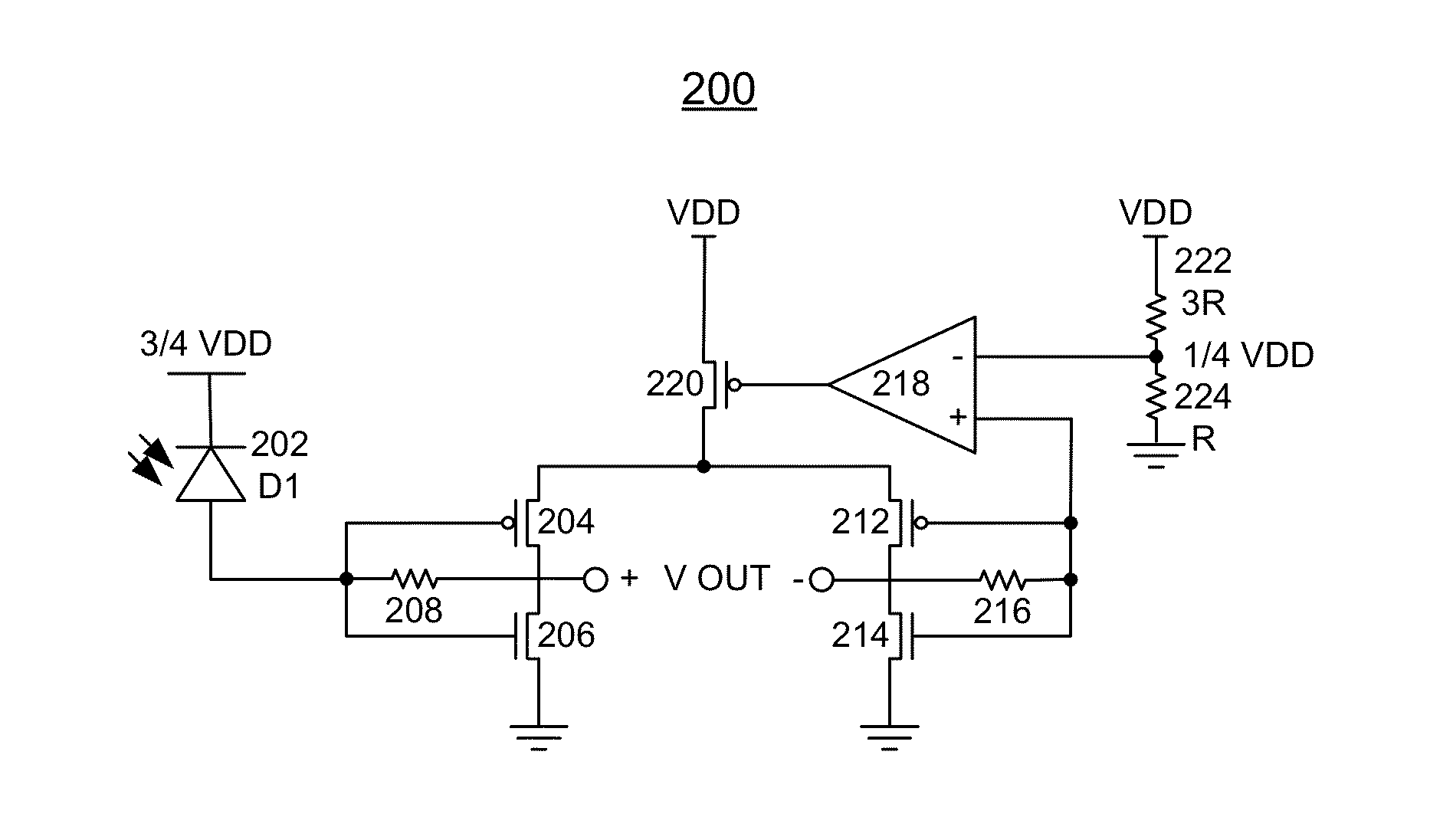 Implementing enhanced bias configuration for CMOS inverter based optical transimpedence amplifier