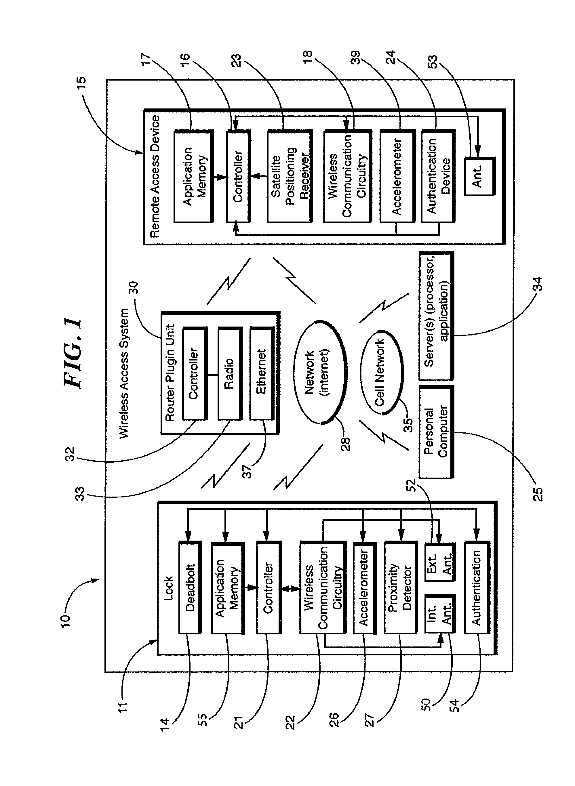 Wireless access control system and related methods