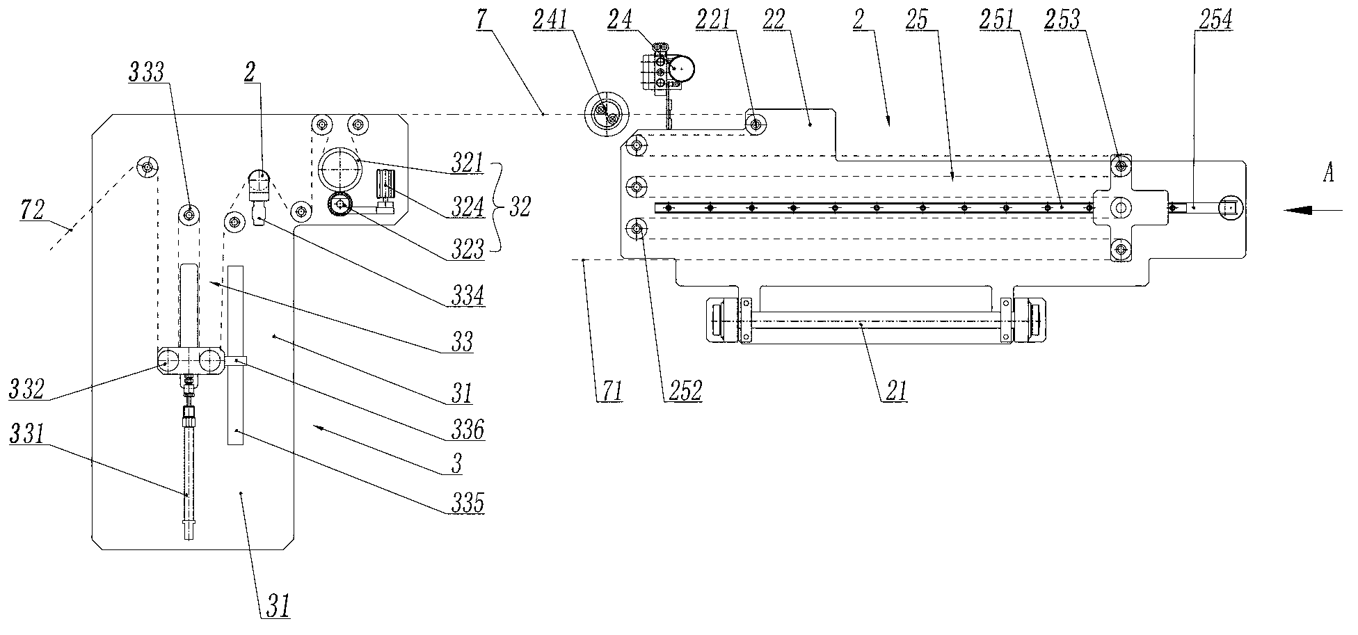 Piece-making and winding joining device