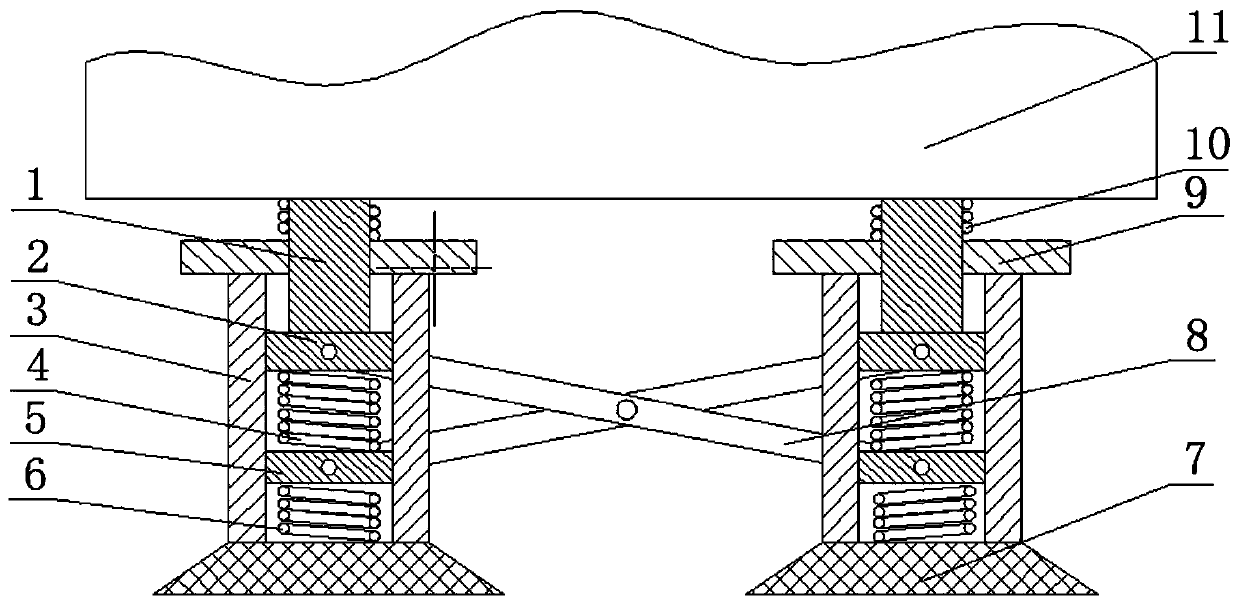 Damping and denoising device for electromechanical equipment