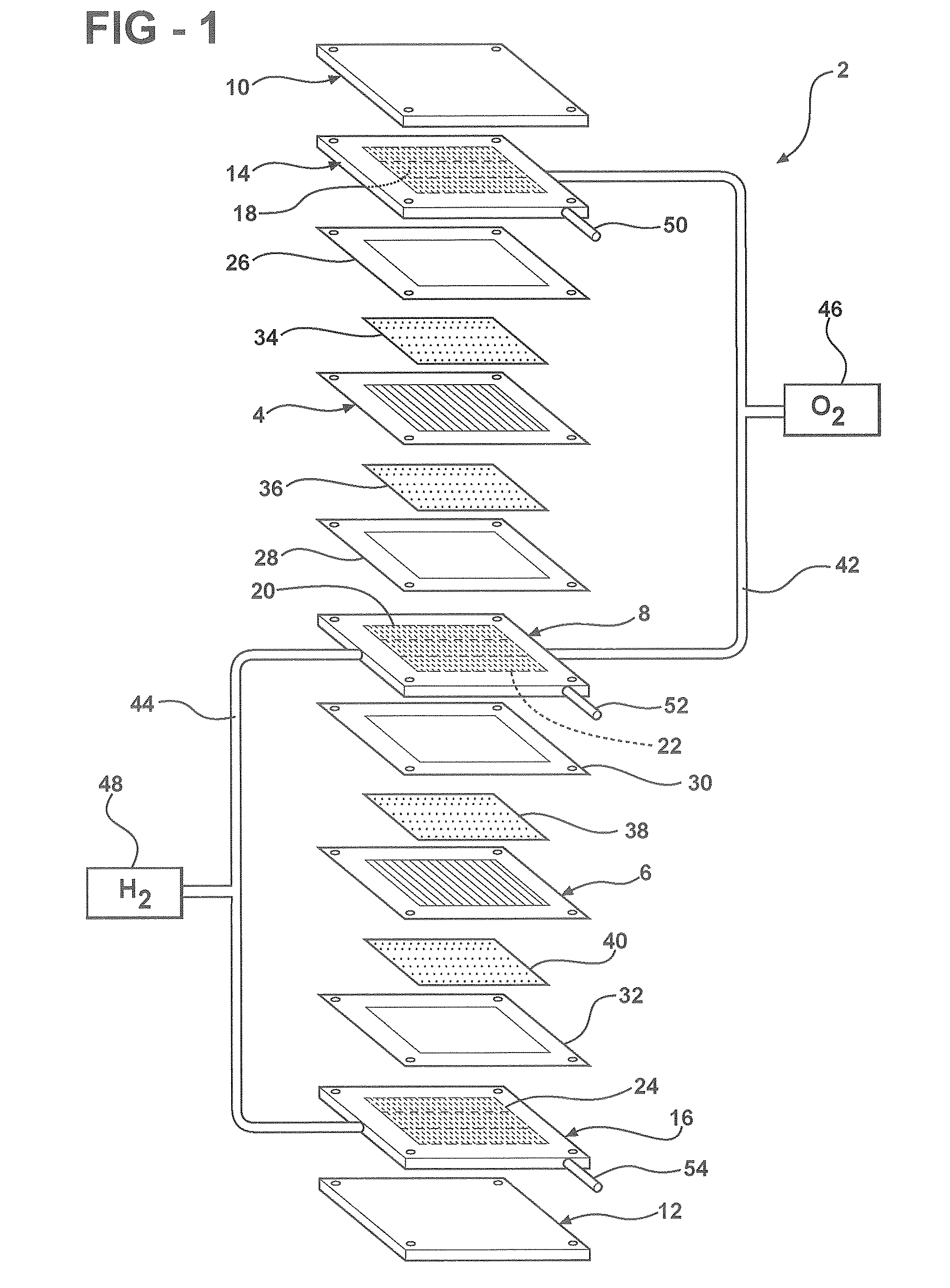 Water removal channel for PEM fuel cell stack headers