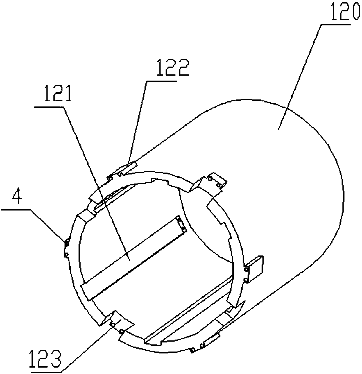 Street lamp pole and installation process based on stretchable structure