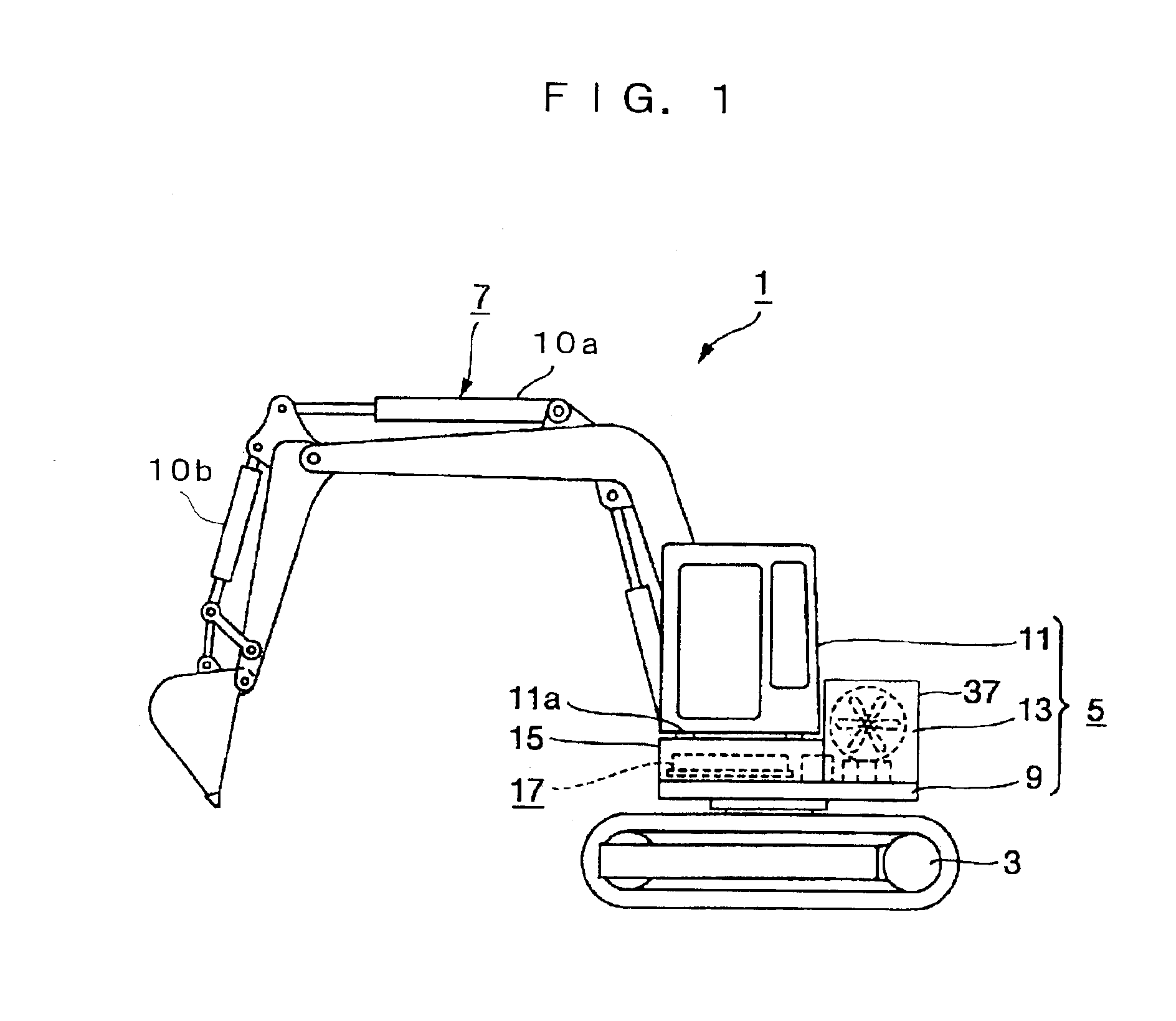 Device arrangement structure for hybrid construction equipment