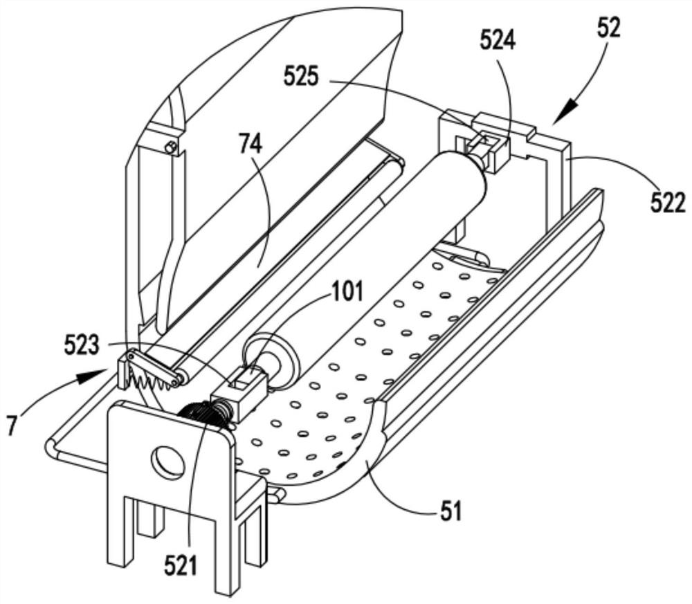 A warp knitted fabric continuous winding output device