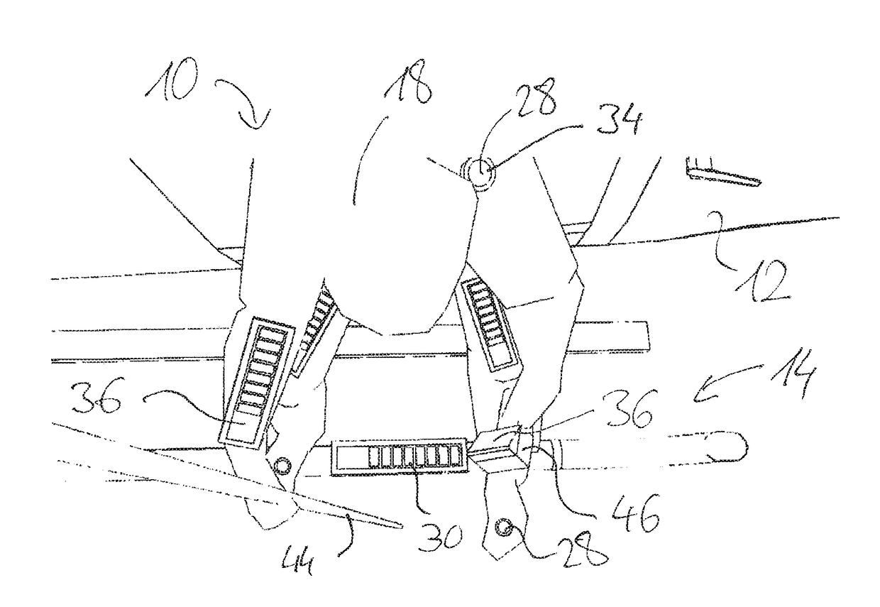 Display assembly, use of a display assembly, and aircraft assembly having such a display assembly