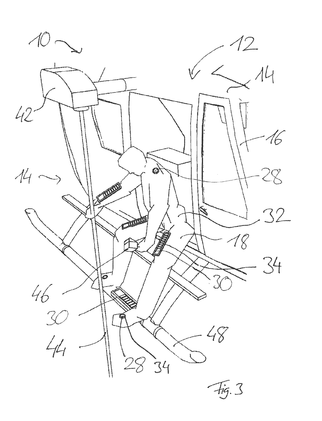 Display assembly, use of a display assembly, and aircraft assembly having such a display assembly