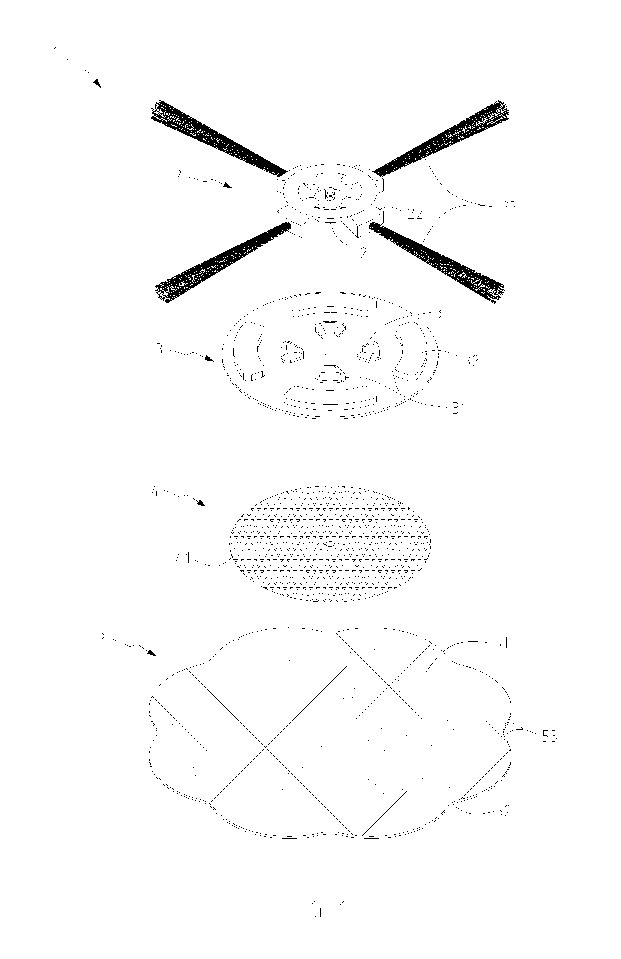 Rotary type dusting device