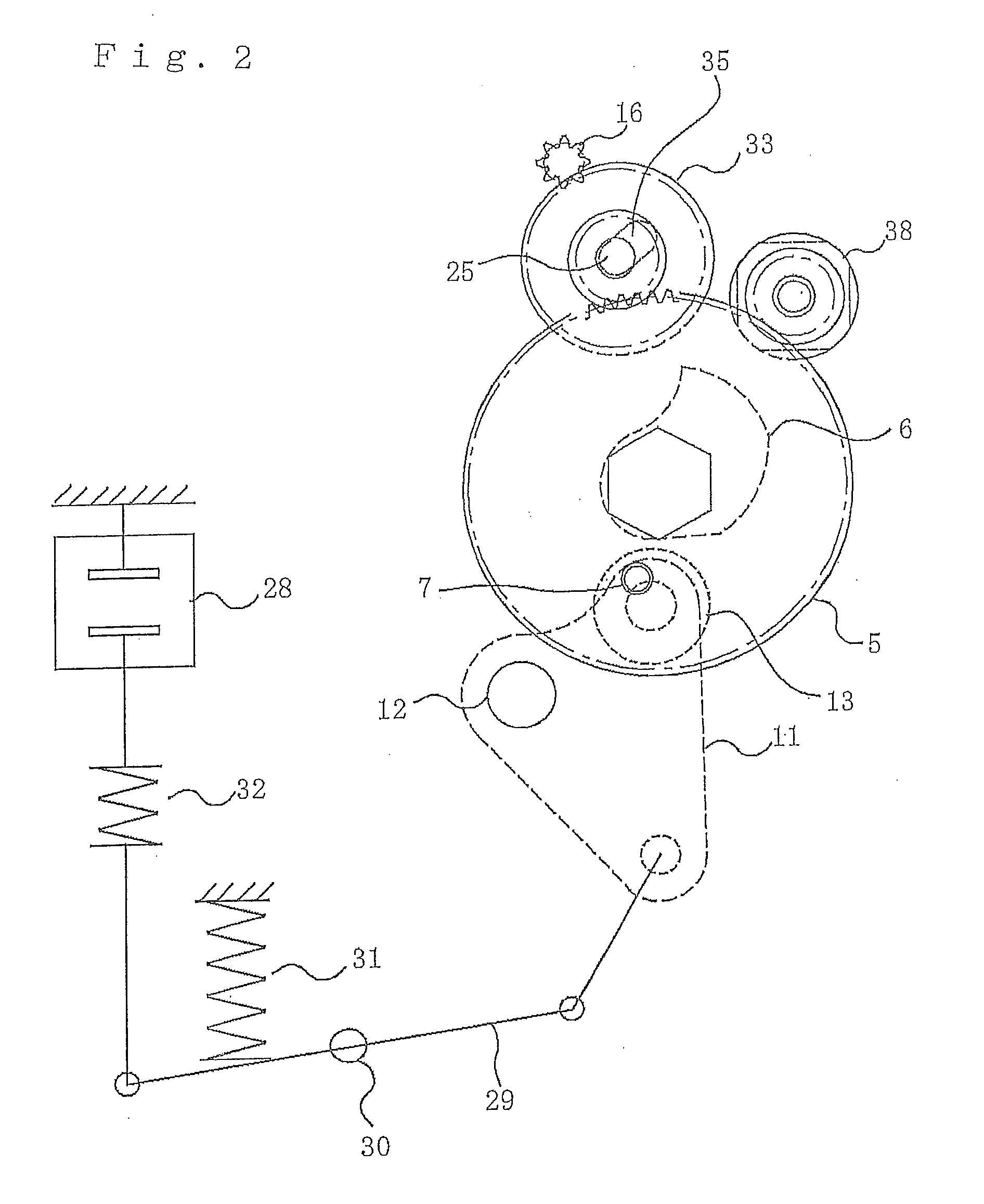 Energy storage mechanism for switching device