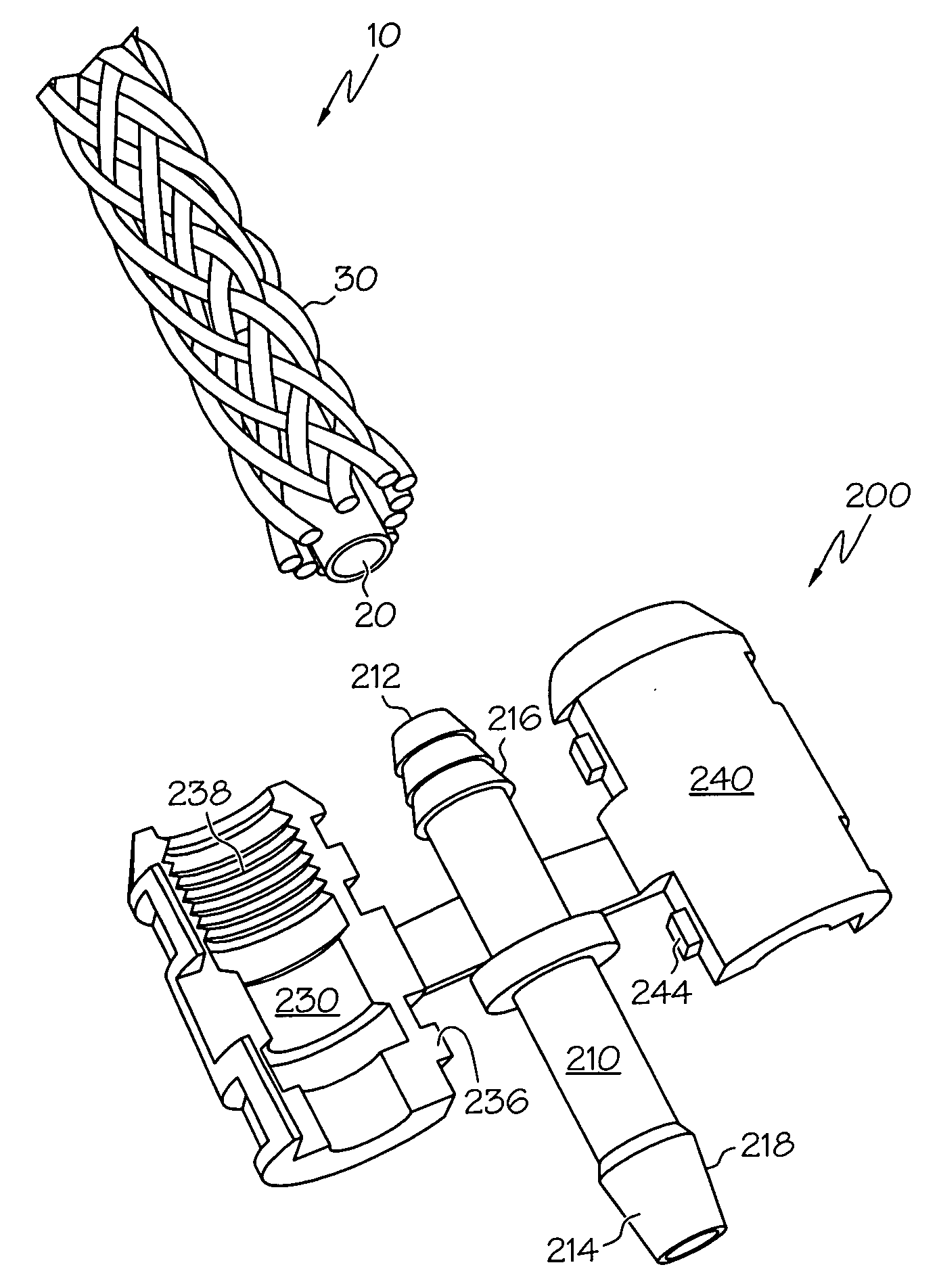 Fitting and fluid-conveying device connected thereto