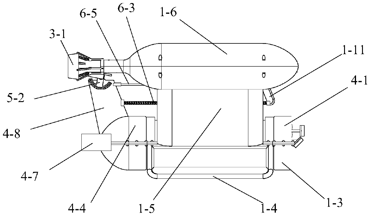 Autonomous stable multi-degree-of-freedom motion controllable pod type underwater towed body