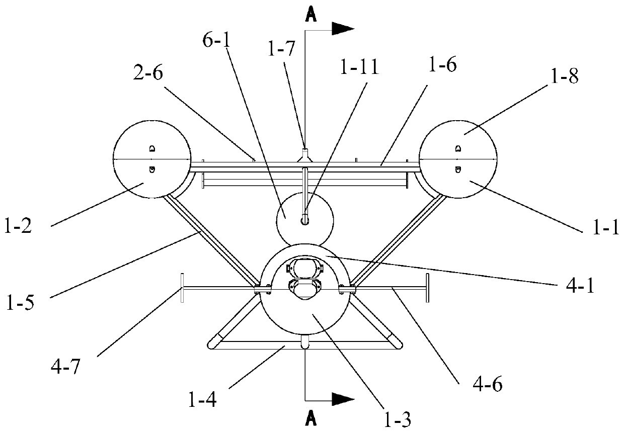 Autonomous stable multi-degree-of-freedom motion controllable pod type underwater towed body