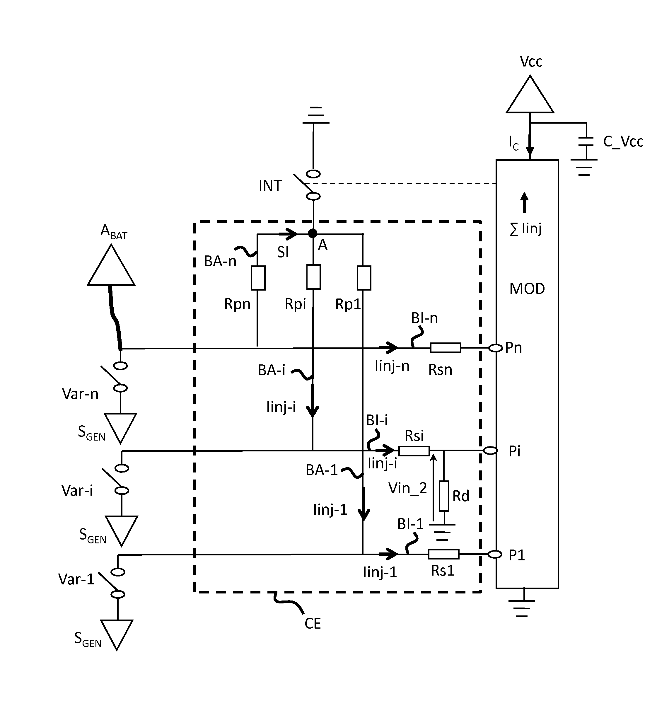 Method and device for reading the state of contact variables of a motor vehicle