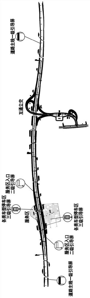 Highway service area grading intelligent parking guiding method, system, equipment and medium