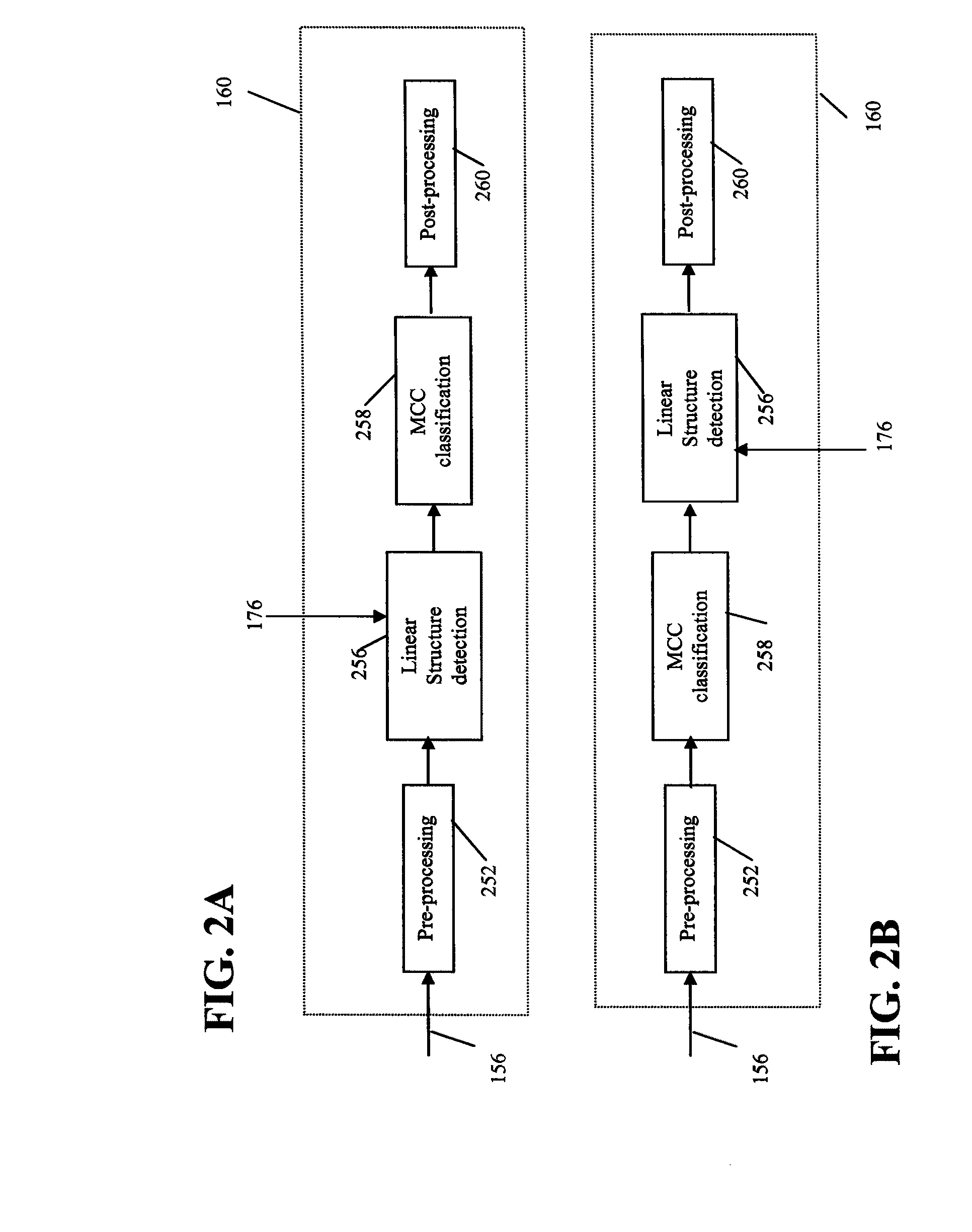 Method for detection of linear structures and microcalcifications in mammographic images