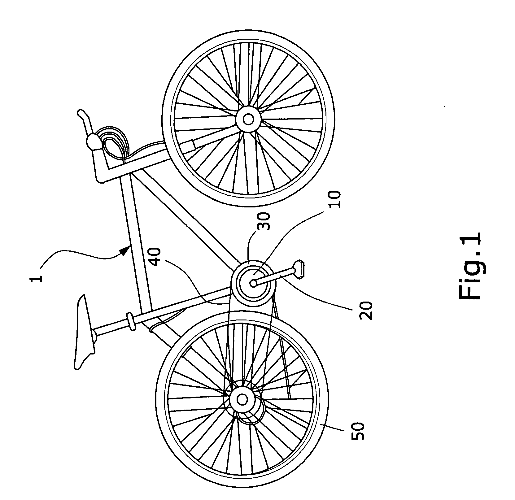 Transmission structure for an electrically operated bicycle