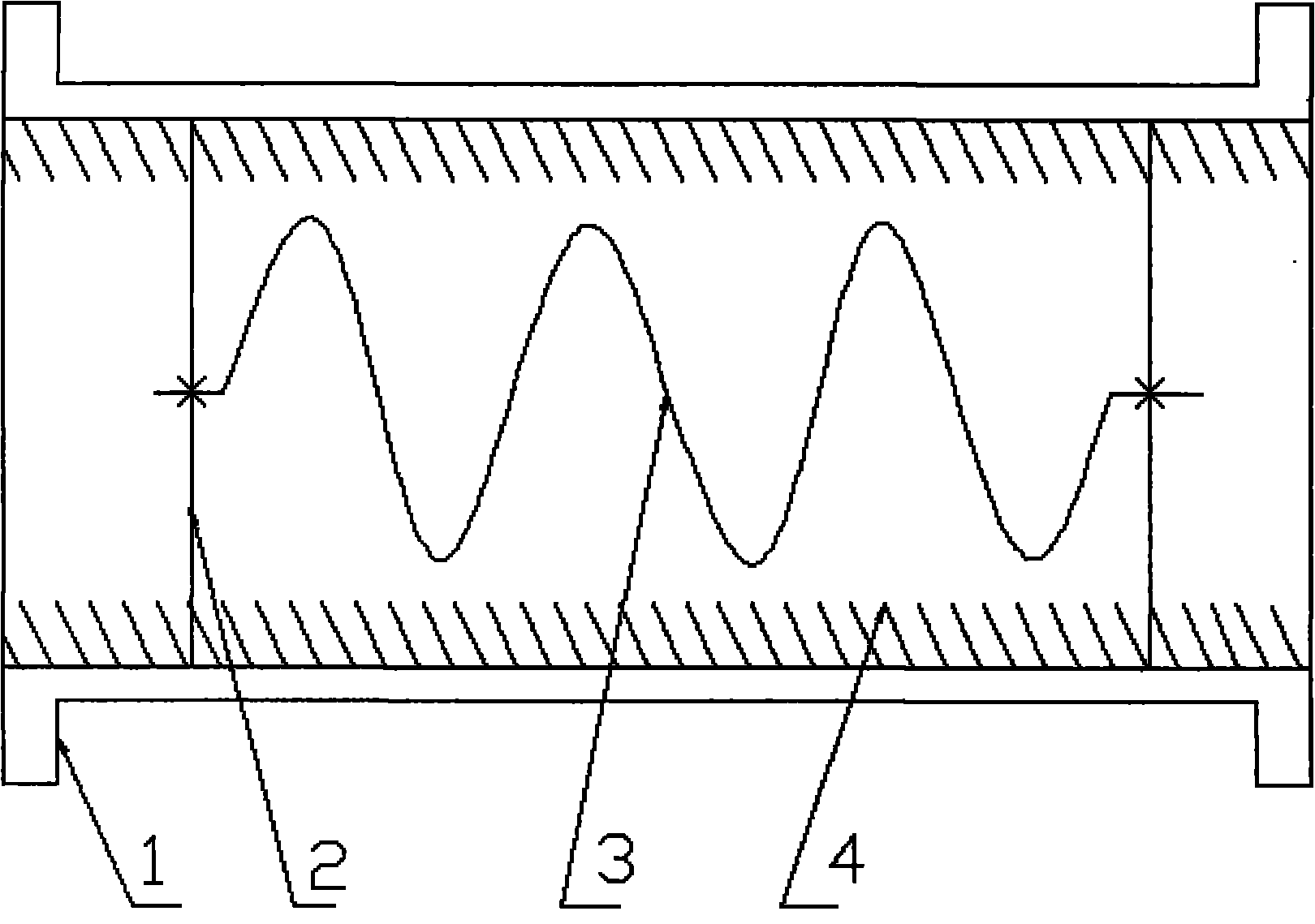 Structure of exhaust silencing pipe