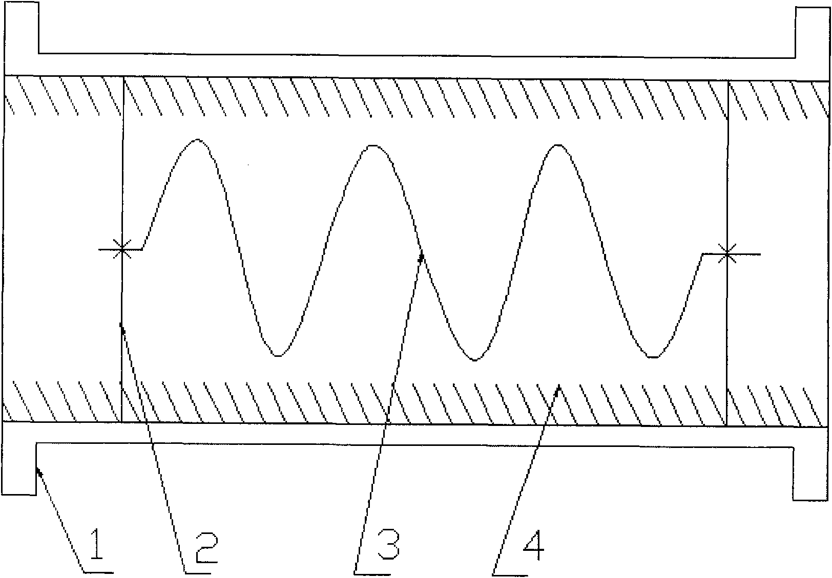 Structure of exhaust silencing pipe