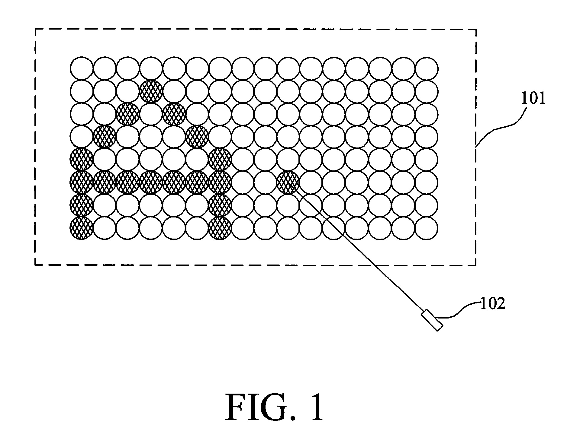 Information input panel using light emitted diode matrix