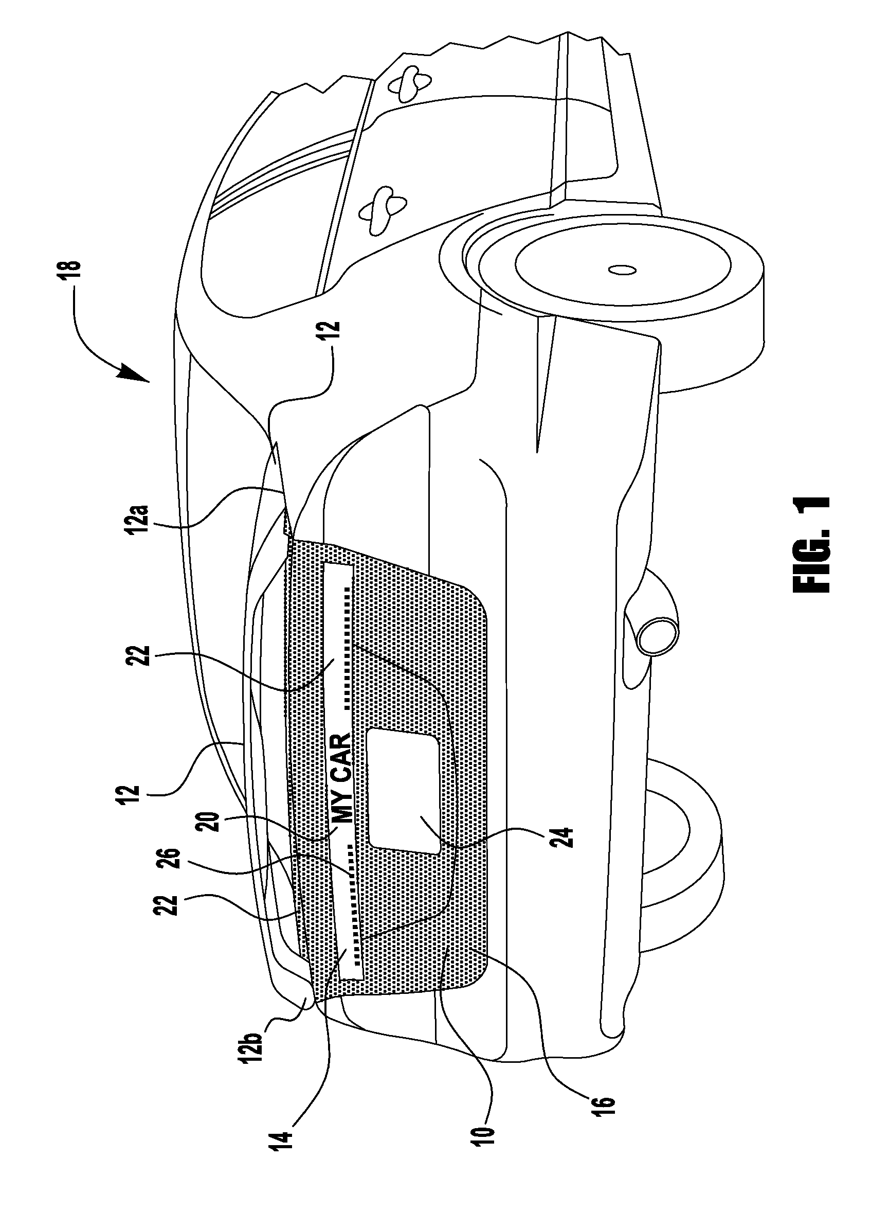 Combination trunk cover with spoiler and scrolling display