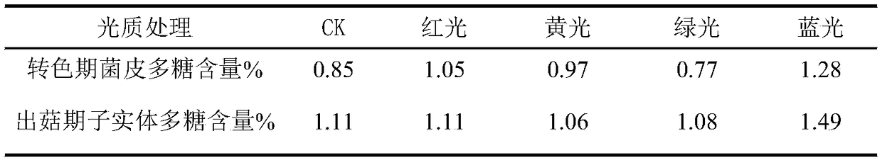 Method for improving polysaccharide content of mushroom variety 808