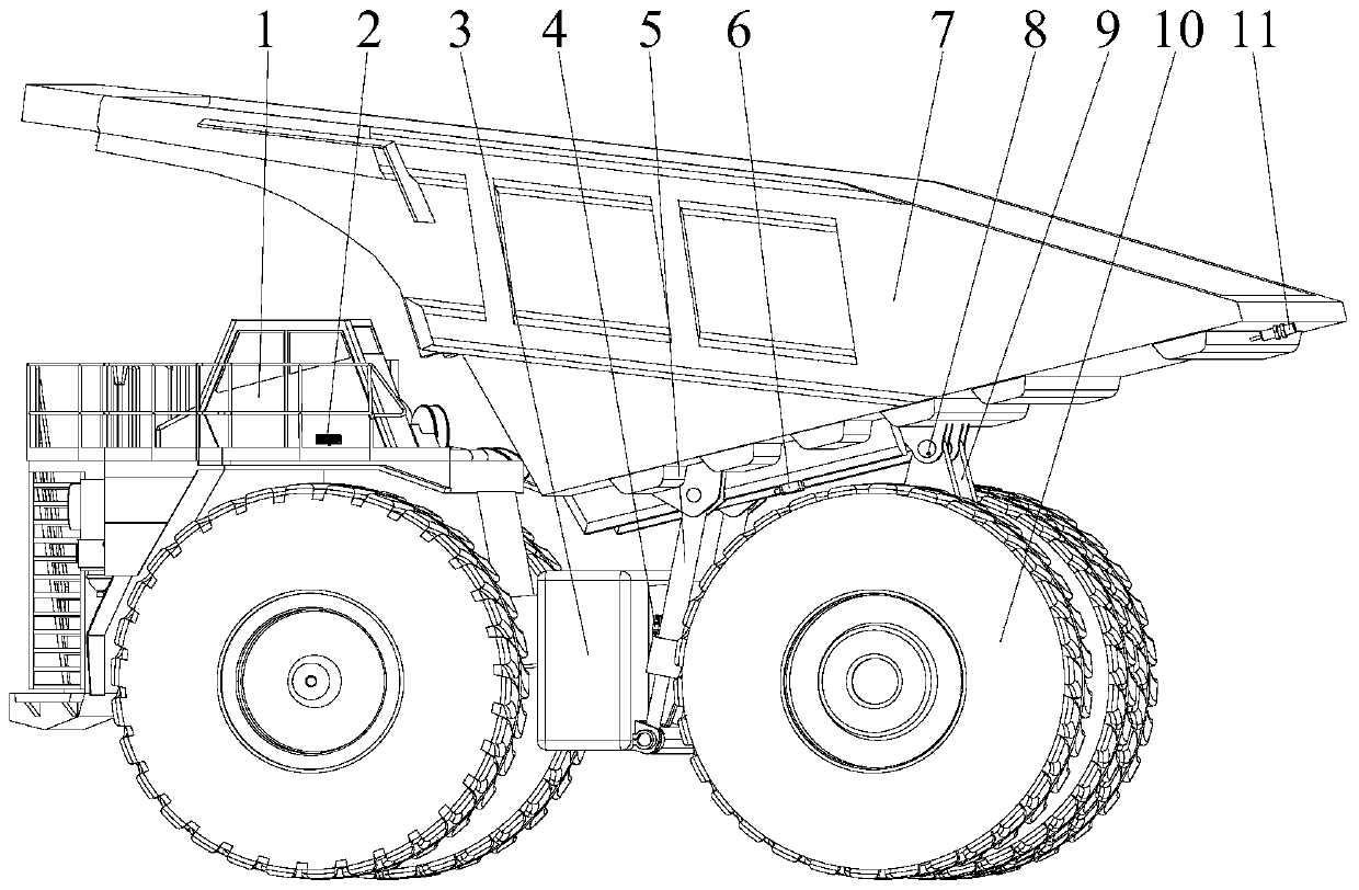 Device and method for detecting load of mining dump truck for strip mine