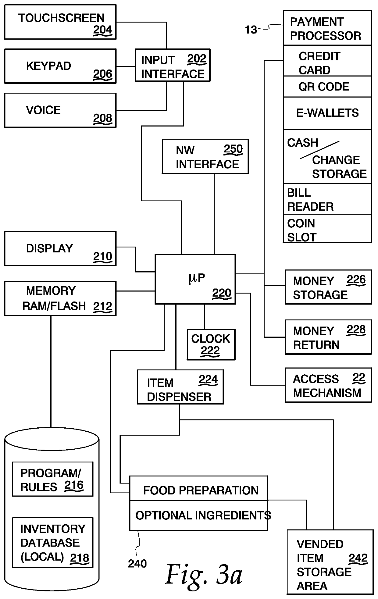 Networked food preparation and vending system