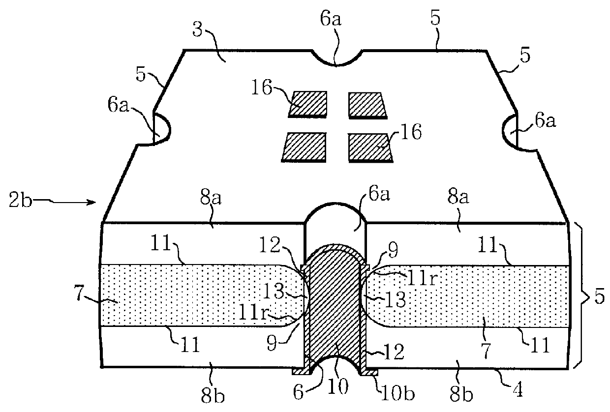 Ceramic wiring board, multi-piece ceramic wiring board, and method for producing same