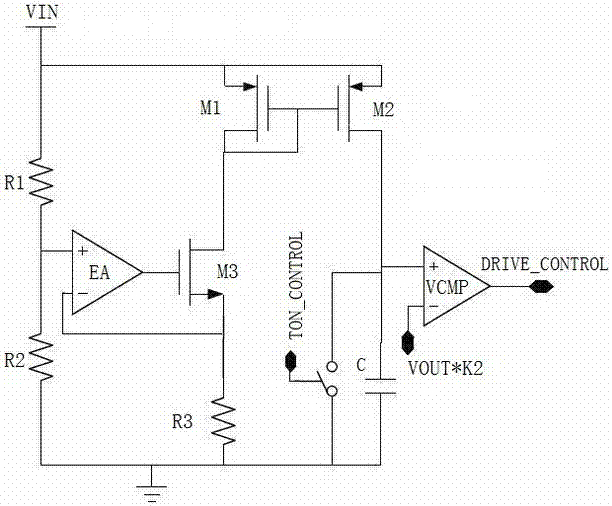 Low-power-consumption constant conduction time timing circuit design method and timing circuit