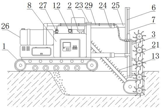 Agricultural large-range soil improvement equipment with deep soil turning mechanism