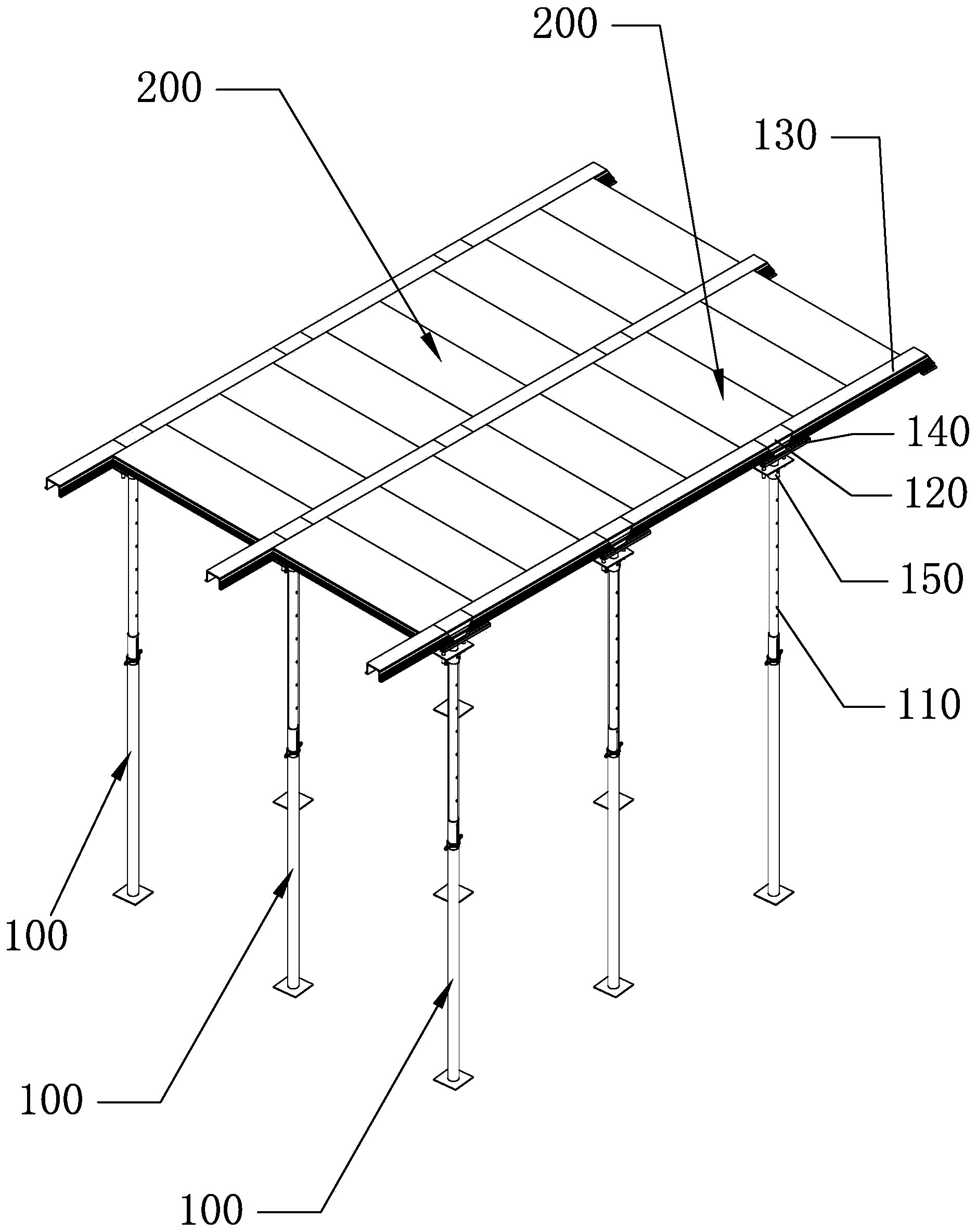 Template fast disassembling system