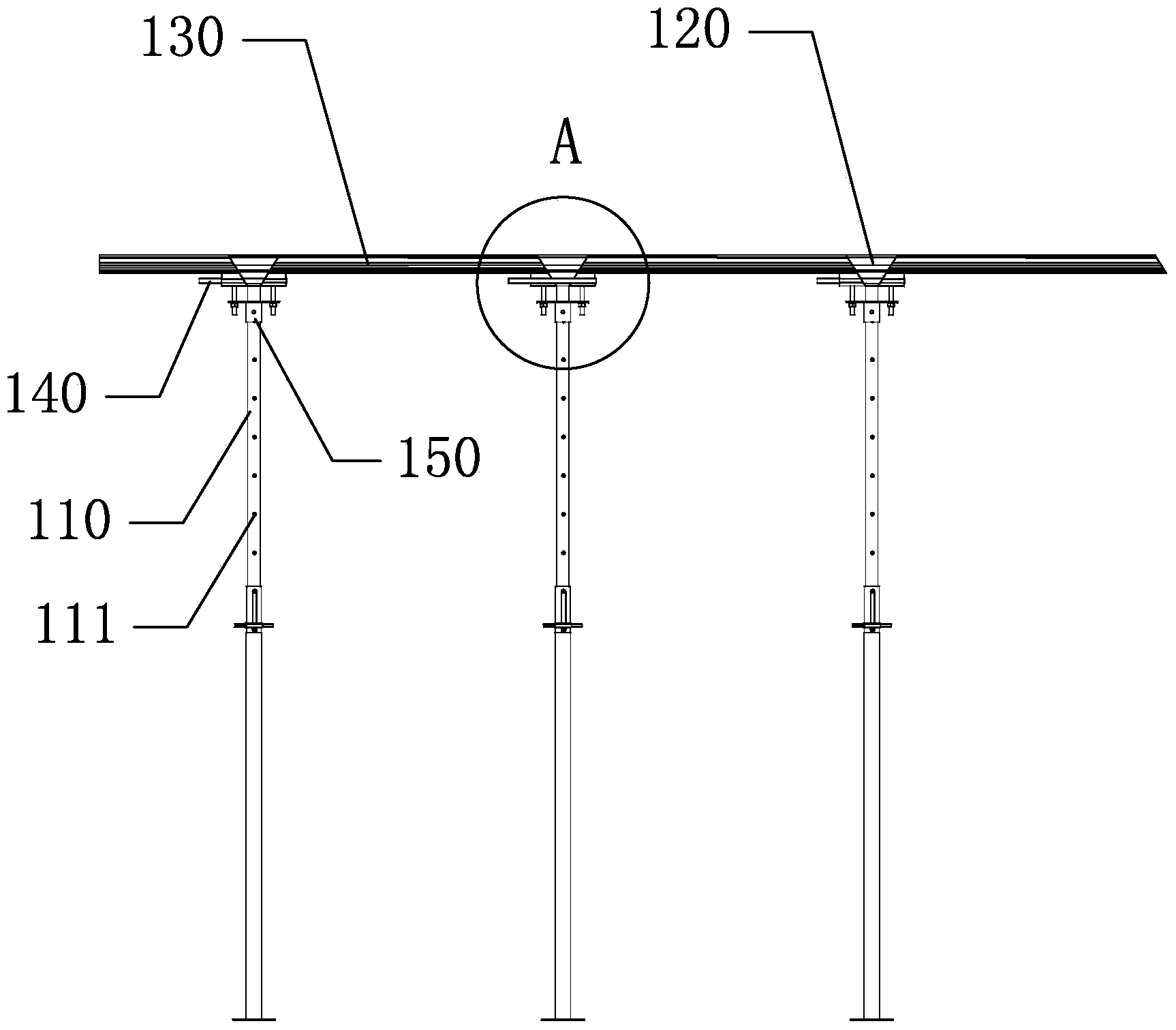 Template fast disassembling system