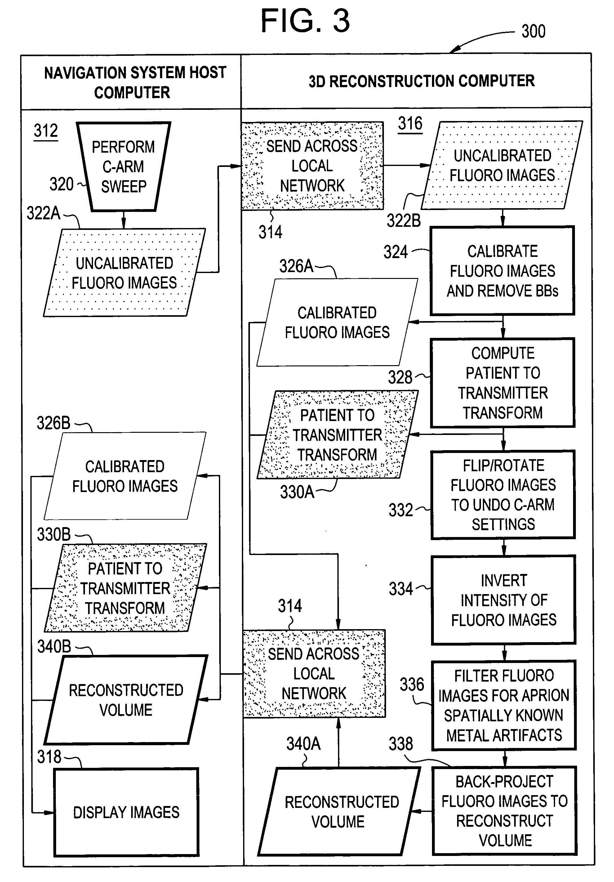 Method and apparatus for metal artifact reduction in 3D X-ray image reconstruction using artifact spatial information