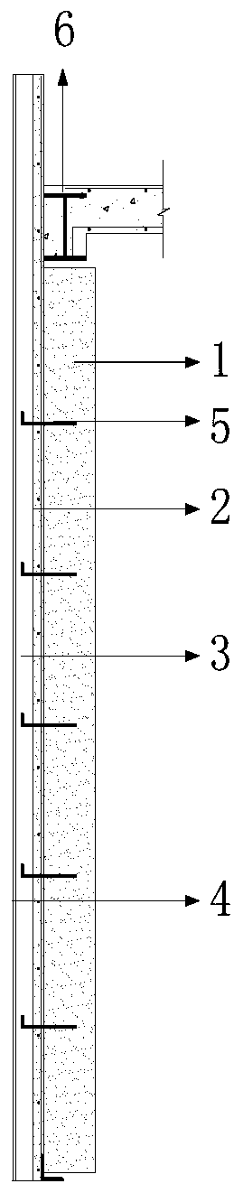 A prefabricated non-load-bearing reinforced concrete-aerated concrete composite wall panel