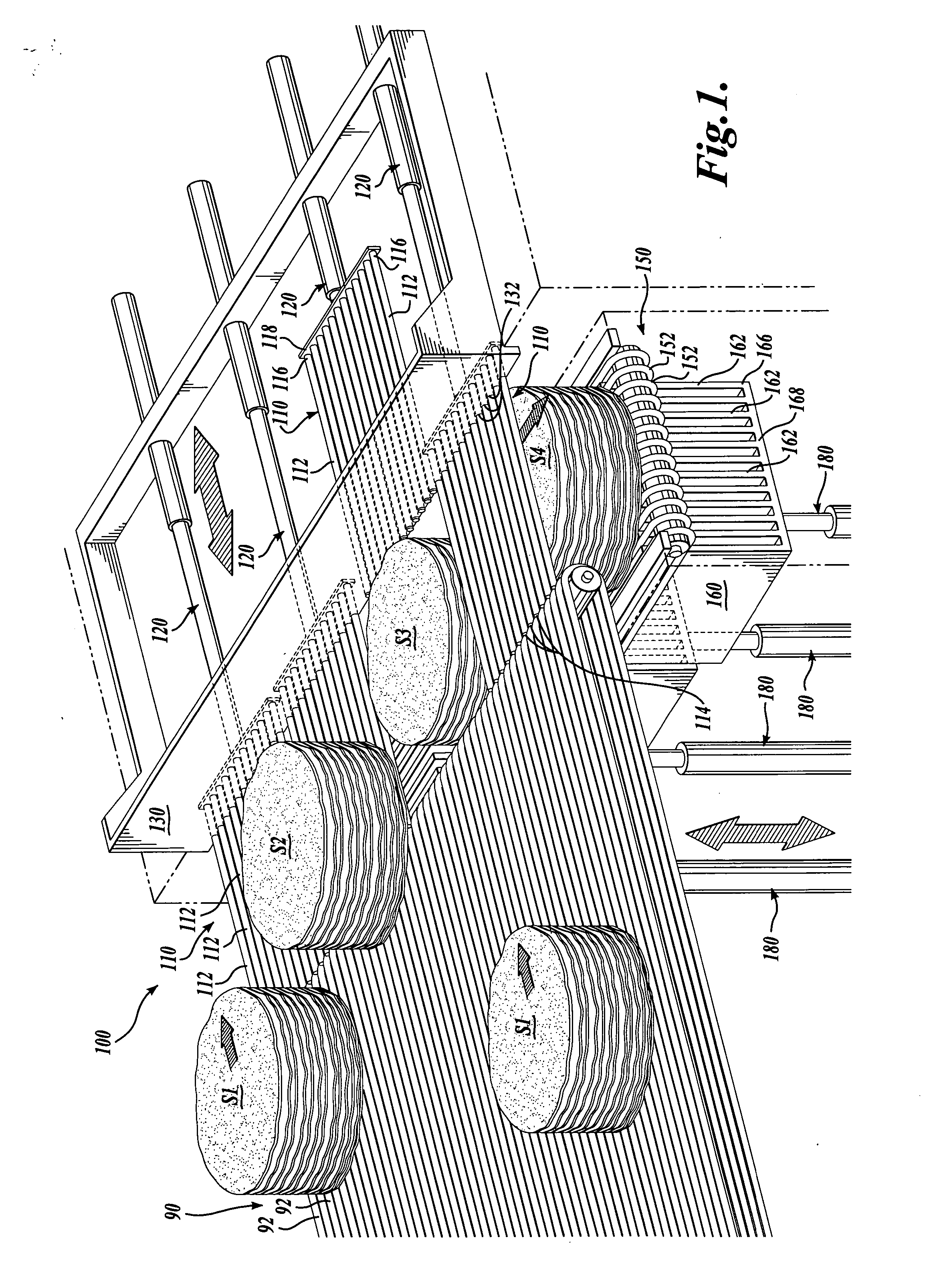 Automatically aligning stacks of planar food product